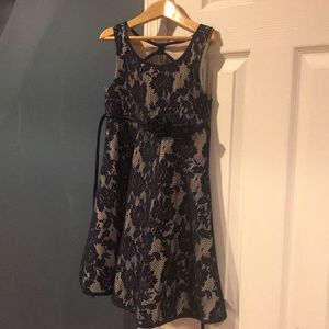 Girls navy dress